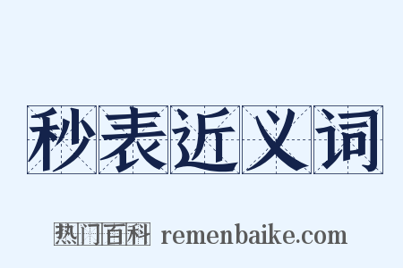 秒表近义词是什么意思的图片